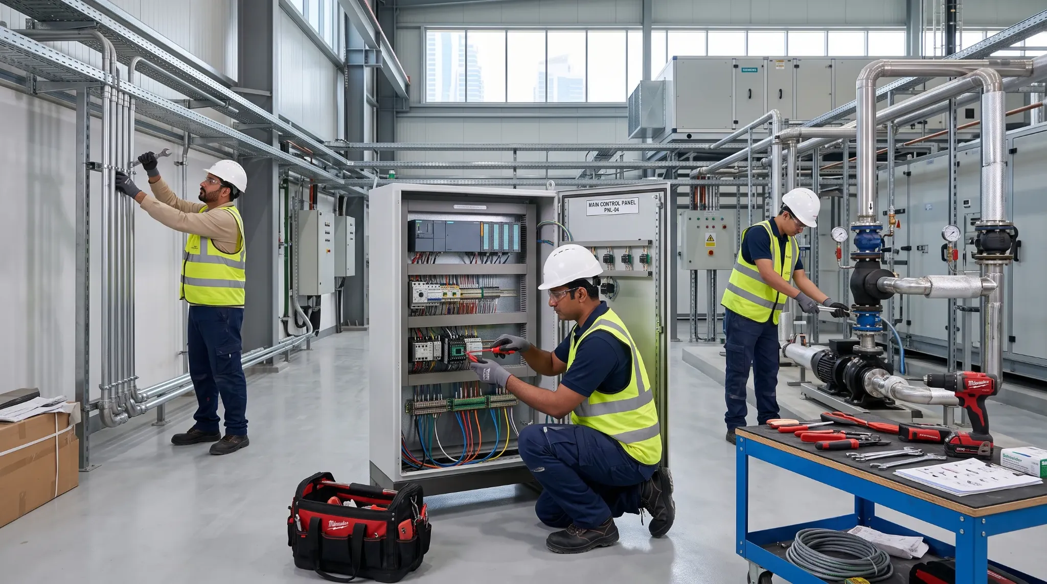 Electromechanical equipment installation in Dubai